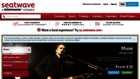 What Seatwave.com website looked like in 2016 (8 years ago)