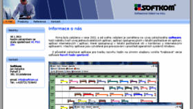 What Softkom.cz website looked like in 2016 (8 years ago)