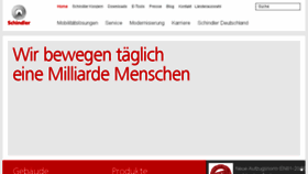 What Schindler.de website looked like in 2016 (8 years ago)