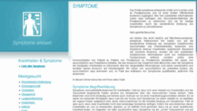 What Symptome-erklaert.de website looked like in 2016 (10 years ago)