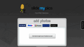 What Slidemypics.com website looked like in 2016 (8 years ago)