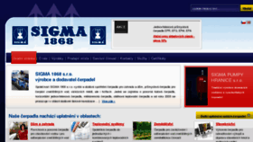 What Sigma1868.cz website looked like in 2016 (8 years ago)