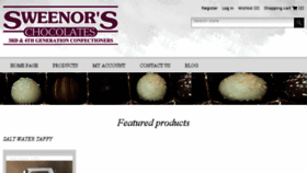 What Sweenorschocolates.com website looked like in 2016 (8 years ago)