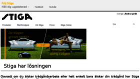 What Stiga.se website looked like in 2016 (8 years ago)