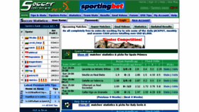 What Soccerstat.net website looked like in 2016 (8 years ago)