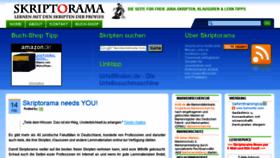What Skriptorama.de website looked like in 2016 (8 years ago)