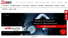 What Sec.dk website looked like in 2016 (7 years ago)