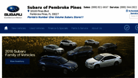 What Subaruofpembrokepines.com website looked like in 2016 (7 years ago)