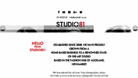What Studio81.co.nz website looked like in 2016 (8 years ago)