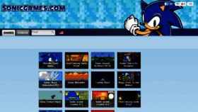 What Sonicgames.com website looked like in 2016 (8 years ago)