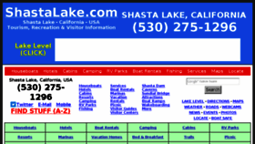 What Shastalake.com website looked like in 2016 (8 years ago)