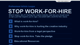 What Stopworkforhire.com website looked like in 2016 (8 years ago)