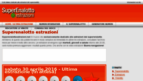 What Superenalottoestrazioni.net website looked like in 2016 (8 years ago)