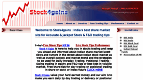 What Stock4gains.in website looked like in 2016 (8 years ago)
