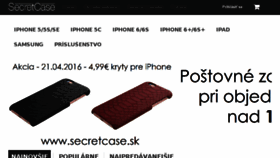 What Secretcase.sk website looked like in 2016 (7 years ago)