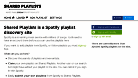 What Sharedplaylists.com website looked like in 2016 (8 years ago)