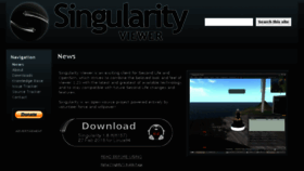 What Singularityviewer.org website looked like in 2016 (8 years ago)