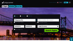 What Skyscanner.com.ph website looked like in 2016 (8 years ago)