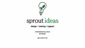 What Sproutideas.com.au website looked like in 2016 (8 years ago)