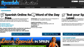 What Spanishunlimited.com website looked like in 2016 (8 years ago)