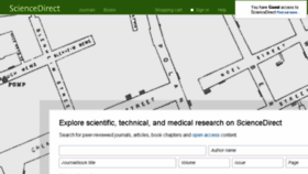 What Sciencedirect.com website looked like in 2016 (8 years ago)