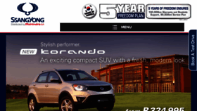 What Ssangyong.co.za website looked like in 2016 (7 years ago)