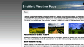 What Sheffieldweather.co.uk website looked like in 2016 (7 years ago)