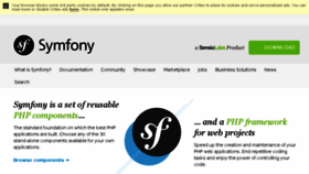 What Symfony.com website looked like in 2016 (7 years ago)