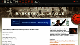 What Southhoops.ca website looked like in 2016 (8 years ago)