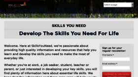 What Skillsyouneed.co.uk website looked like in 2016 (7 years ago)