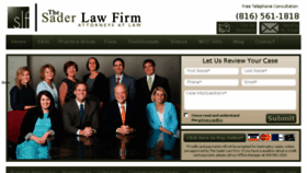 What Saderlawfirm.com website looked like in 2016 (8 years ago)