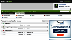 What Soccerfame.com website looked like in 2016 (8 years ago)