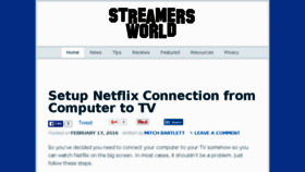 What Streamersworld.com website looked like in 2016 (7 years ago)