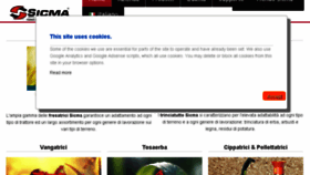 What Sicma.it website looked like in 2016 (9 years ago)