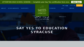 What Sayyessyracuse.org website looked like in 2016 (10 years ago)