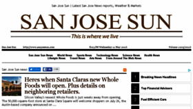 What Sanjosesun.com website looked like in 2016 (7 years ago)