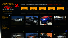 What Sellyourcar.co.za website looked like in 2016 (8 years ago)