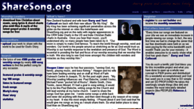 What Sharesong.org website looked like in 2016 (7 years ago)