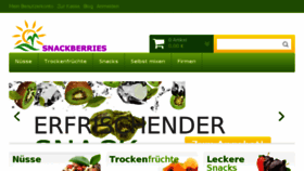 What Snackberries.com website looked like in 2016 (8 years ago)