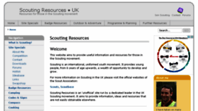What Scoutingresources.org.uk website looked like in 2016 (8 years ago)
