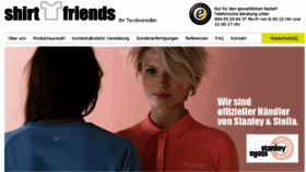 What Shirtfriends.com website looked like in 2016 (7 years ago)