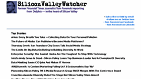 What Siliconvalleywatcher.com website looked like in 2016 (7 years ago)