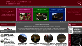 What Specialistaggregates.com website looked like in 2016 (7 years ago)