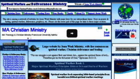 What Spiritualwarfaredeliverance.com website looked like in 2016 (7 years ago)