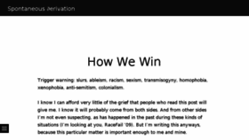 What Spontaneousderivation.com website looked like in 2016 (7 years ago)