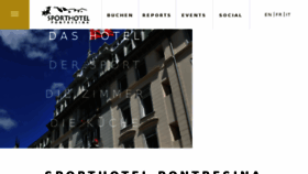 What Sporthotel.ch website looked like in 2016 (7 years ago)