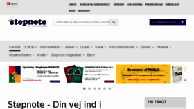 What Stepnote.dk website looked like in 2016 (9 years ago)
