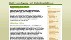 What Studentenrabatte.org website looked like in 2016 (7 years ago)