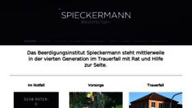 What Spieckermann-bestattungen.de website looked like in 2016 (8 years ago)