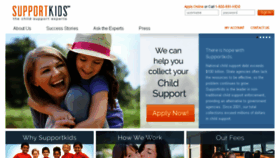What Supportkids.com website looked like in 2016 (7 years ago)